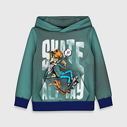 Толстовка-худи детская Вечно молодой дед, цвет: 3D-синий