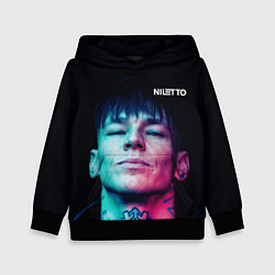 Толстовка-худи детская Нилетто - модная музыка, цвет: 3D-черный