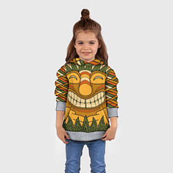 Толстовка-худи детская Polynesian tiki LUCKY, цвет: 3D-меланж — фото 2