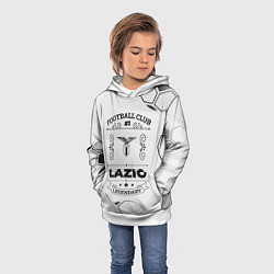 Толстовка-худи детская Lazio Football Club Number 1 Legendary, цвет: 3D-белый — фото 2