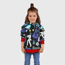Толстовка-худи детская Underground pattern Fashion 2077, цвет: 3D-красный — фото 2