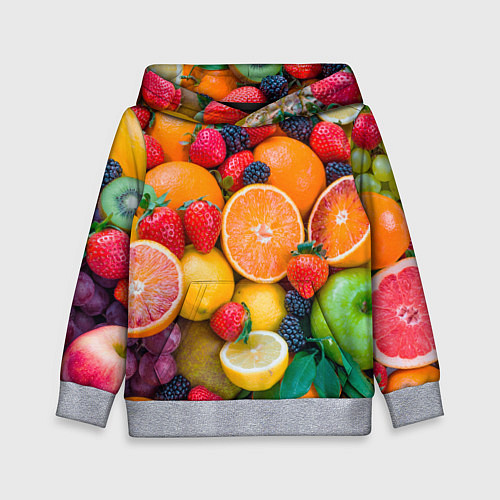 Детская толстовка ABUNDANCE OF FRUITS / 3D-Меланж – фото 1