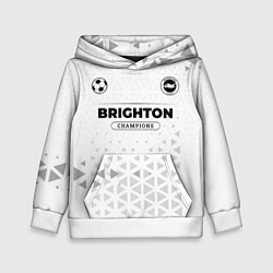Толстовка-худи детская Brighton Champions Униформа, цвет: 3D-белый