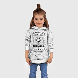 Толстовка-худи детская Chelsea Football Club Number 1 Legendary, цвет: 3D-белый — фото 2