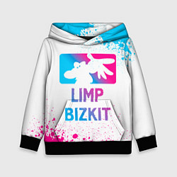 Толстовка-худи детская Limp Bizkit Neon Gradient, цвет: 3D-черный