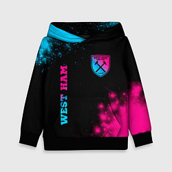 Толстовка-худи детская West Ham Neon Gradient, цвет: 3D-черный