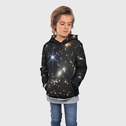 Толстовка-худи детская NASA: Скопление Галактик, цвет: 3D-меланж — фото 2