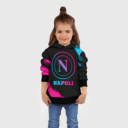 Толстовка-худи детская Napoli FC Neon Gradient, цвет: 3D-черный — фото 2