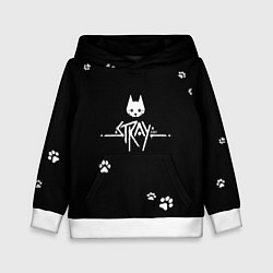 Толстовка-худи детская Stray, цвет: 3D-белый