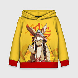 Толстовка-худи детская Made in Abyss Наначи, цвет: 3D-красный