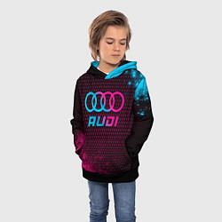 Толстовка-худи детская Audi - neon gradient, цвет: 3D-черный — фото 2