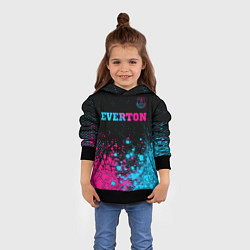 Толстовка-худи детская Everton - neon gradient, цвет: 3D-черный — фото 2