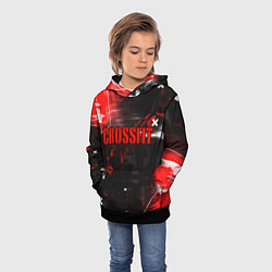 Толстовка-худи детская КРОССФИТ - ГЛИТЧ DIGITAL, цвет: 3D-черный — фото 2