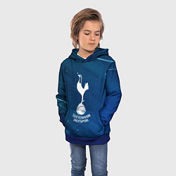 Толстовка-худи детская Tottenham hotspur Соты абстракция, цвет: 3D-синий — фото 2