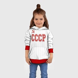 Толстовка-худи детская СССР - Союз Советских Социалистических Республик, цвет: 3D-красный — фото 2