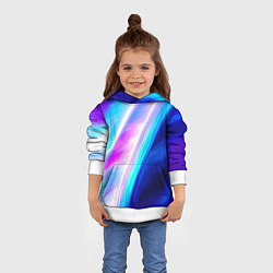 Толстовка-худи детская Звездная вспышка, цвет: 3D-белый — фото 2