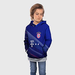 Толстовка-худи детская Bayern munchen Абстракция, цвет: 3D-меланж — фото 2
