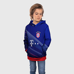 Толстовка-худи детская Bayern munchen Абстракция, цвет: 3D-красный — фото 2