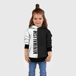 Толстовка-худи детская MINIMALISM - BLACK AND WHITE, цвет: 3D-черный — фото 2