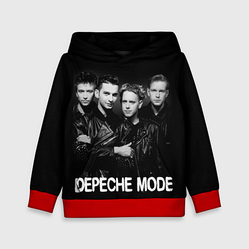 Детская толстовка Depeche Mode - black & white portrait / 3D-Красный – фото 1