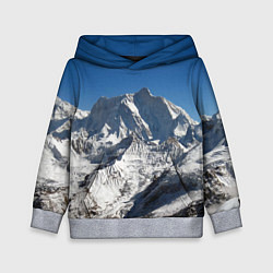 Толстовка-худи детская Канченджанга, Гималаи, 8 586 м, цвет: 3D-меланж