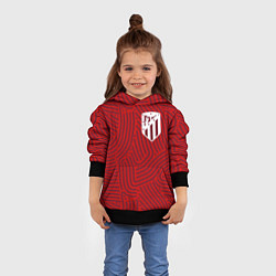 Толстовка-худи детская Atletico Madrid отпечатки, цвет: 3D-черный — фото 2
