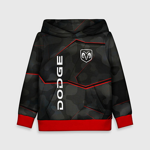 Детская толстовка Dodge абстракция спорт / 3D-Красный – фото 1