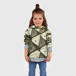 Толстовка-худи детская 3D иллюзия-пирамиды, цвет: 3D-меланж — фото 2