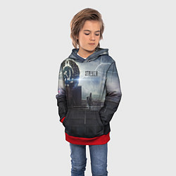 Толстовка-худи детская STALKER Герб СССР В Припяти, цвет: 3D-красный — фото 2