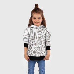 Толстовка-худи детская Кружево мандал, цвет: 3D-черный — фото 2