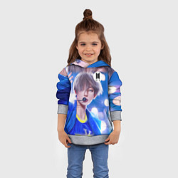 Толстовка-худи детская BTS Ким Тэ Хён, цвет: 3D-меланж — фото 2