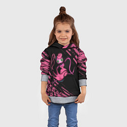 Толстовка-худи детская Mommy long legs pink, цвет: 3D-меланж — фото 2