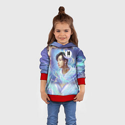 Толстовка-худи детская BTS JK, цвет: 3D-красный — фото 2