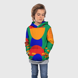 Толстовка-худи детская Абстракция - геометрические фигуры, цвет: 3D-меланж — фото 2