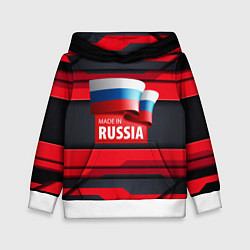 Толстовка-худи детская Red & Black - Russia, цвет: 3D-белый