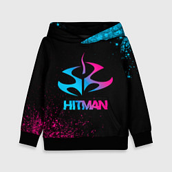 Толстовка-худи детская Hitman - neon gradient, цвет: 3D-черный
