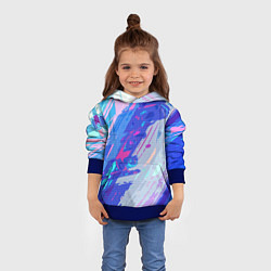 Толстовка-худи детская Машина в градиенте, цвет: 3D-синий — фото 2
