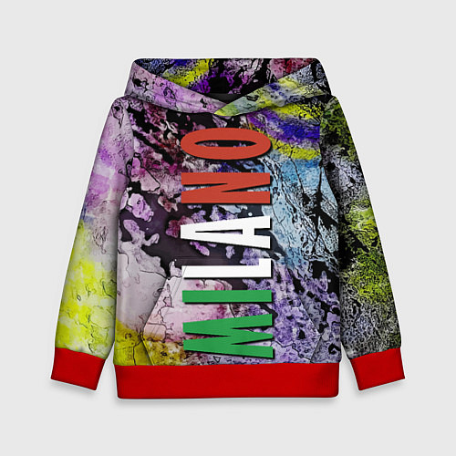 Детская толстовка Avant-garde color texture - Milano / 3D-Красный – фото 1