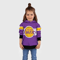Толстовка-худи детская LA Lakers NBA, цвет: 3D-черный — фото 2