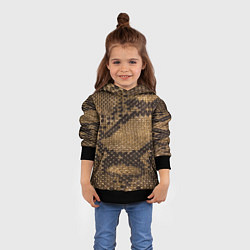 Толстовка-худи детская Кожа питона - fashion 2028, цвет: 3D-черный — фото 2