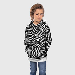 Толстовка-худи детская Гипнотические узоры, цвет: 3D-белый — фото 2
