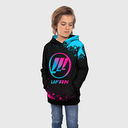 Толстовка-худи детская Lifan - neon gradient, цвет: 3D-черный — фото 2