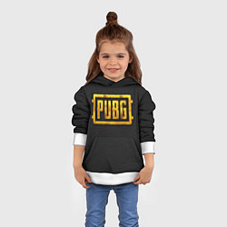 Толстовка-худи детская PUBG gold, цвет: 3D-белый — фото 2