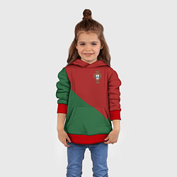 Толстовка-худи детская Сборная Португалии форма для чемпионата мира 2022, цвет: 3D-красный — фото 2