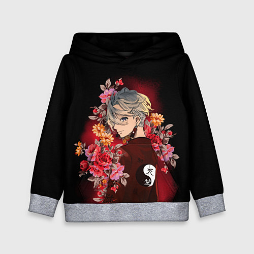 Детская толстовка Изана в цветах / 3D-Меланж – фото 1