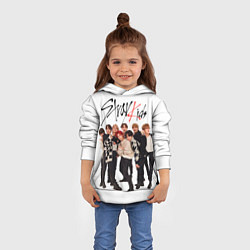 Толстовка-худи детская Stray Kids white background, цвет: 3D-белый — фото 2