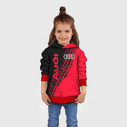 Толстовка-худи детская Audi, цвет: 3D-красный — фото 2
