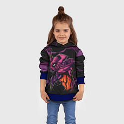 Толстовка-худи детская Ева-01, цвет: 3D-синий — фото 2