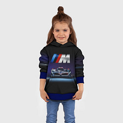 Толстовка-худи детская BMW M Performance Motorsport, цвет: 3D-синий — фото 2