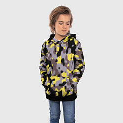 Толстовка-худи детская Камуфляж Yellow Stinger, цвет: 3D-черный — фото 2